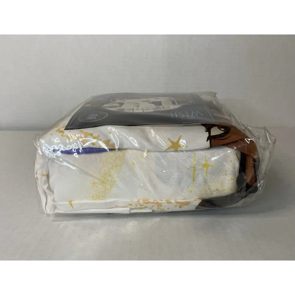 Disney Wish Asha Star Full Sheet‎ Set 4 Piece Super Soft Purple Gold NEW